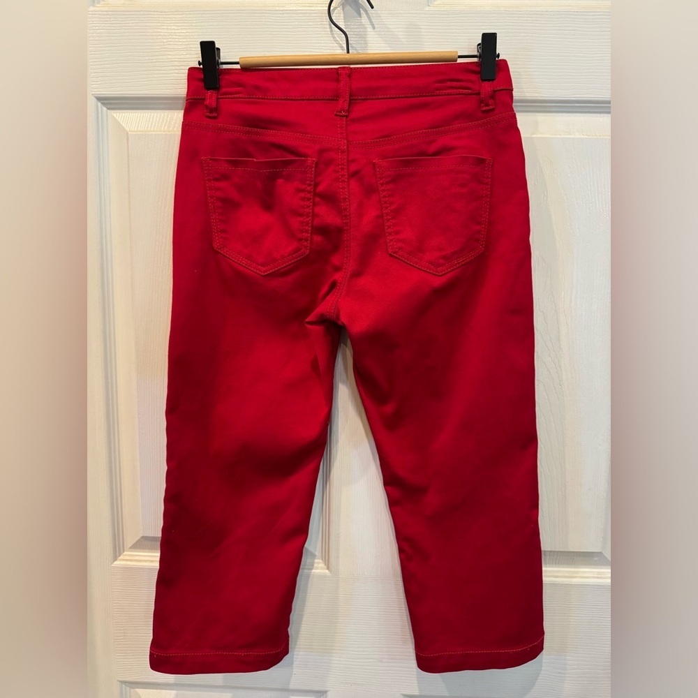 Liverpool Jean Company Michelle’s Capri Women Red Stretch Size 4 - Picture 2 of 10